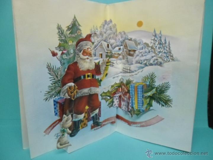 Postales: POSTAL DE NAVIDAD - ESCRITA  - FELICITACION - PAPA NOEL - TROQUELADA - VERNET