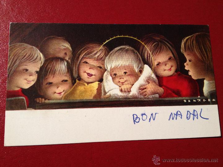 Postales: Felicitacion navidad, ni&ntilde;o Jesus. Ilustra Bentges. Mide 11x6 cm aprox