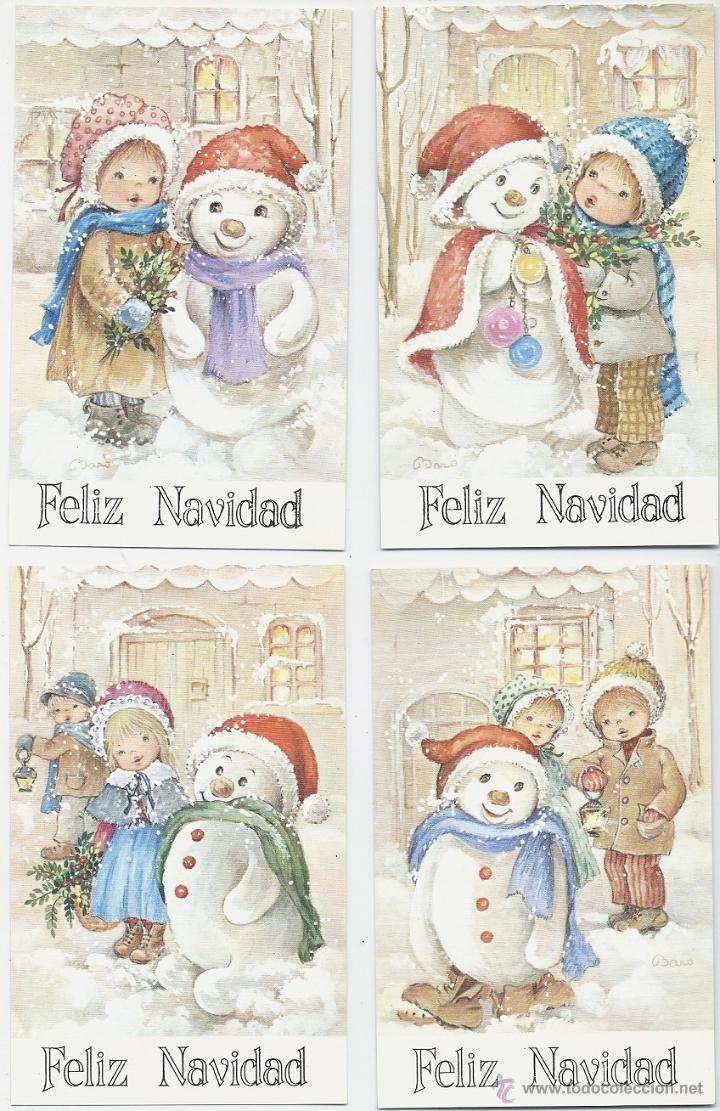 Postais: 0729M- NURIA BAR&Oacute; - EDICIONES CYZ SERIE 858.128 A,B,C,D,- NUEVAS- 13,5X8,5