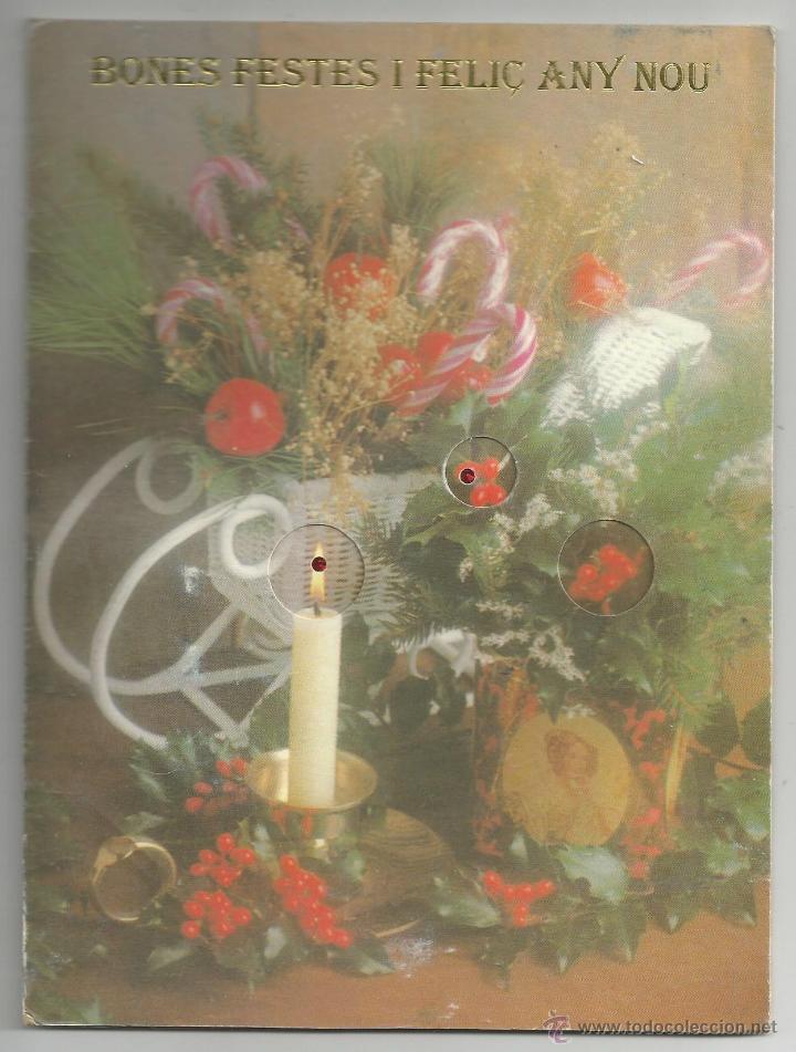 Postcards: FELICITACION NAVIDAD *ADORNOS NAVIDE&Ntilde;OS* - MUSICAL, DIPTICA, 20X15 CM