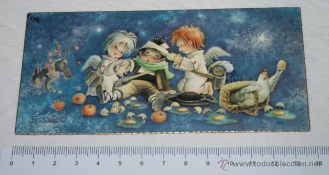 Cartoline: BONITA TARJETA ANTIGUA CON FELICITACION NAVIDE&Ntilde;A, FERRANDIZ, 1962, ESCRITA