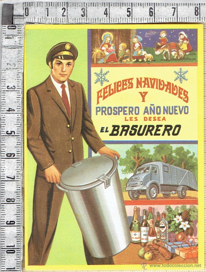 Postcards: FELICITACI&Oacute;N EL BASURERO LES DESEA FELICES NAVIDADES Y PR&Oacute;SPERO A&Ntilde;O NUEVO-1974.