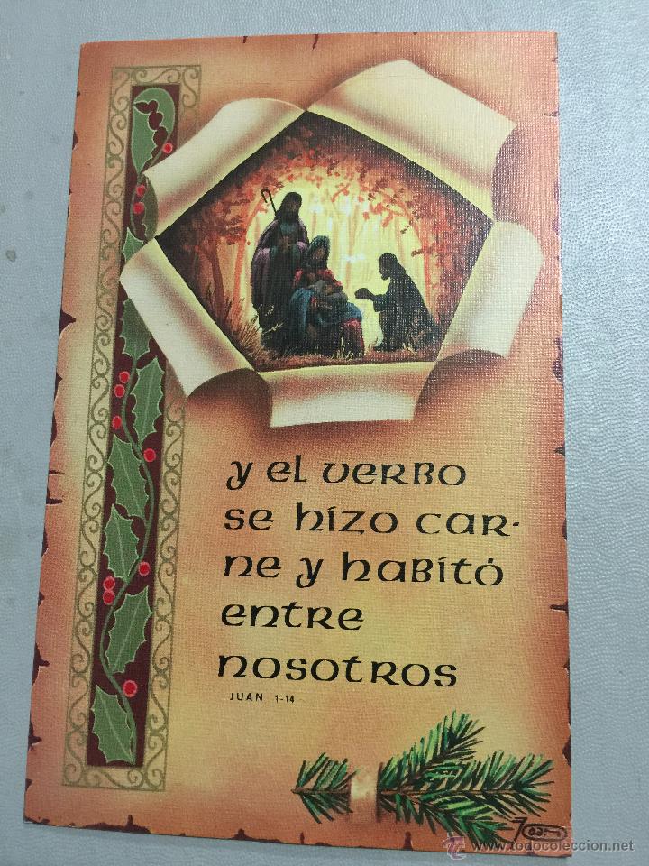 Postales: Preciosa postal de navidad. -Belen, pesebre- JBR 929. D&iacute;ptico. Mide aprox 16x10cm