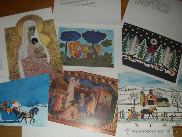 Postales: 6 POSTALES NAVIDE&Ntilde;AS DE UNICEF, USADAS. - Foto 1