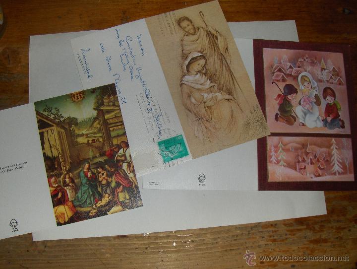Postales: 3 POSTALES NAVIDE&Ntilde;AS DE ORTIZ MADRID. USADAS. - Foto 1