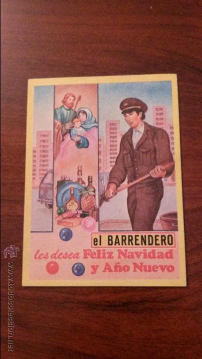 Postales: FELICITACI&Oacute;N FELIZ NAVIDAD Y A&Ntilde;O NUEVO EL BARRENDERO-EDICIONES VIKINGO