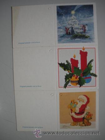 Postales: MAGNIFICA POSTAL DE NAVIDAD - ( NUEVA SIN USO ) PINTADA CON LA BOCA - - Foto 1