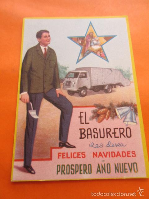 Postales: FELICITACION EL BASURERO -  A&Ntilde;O 1966 - Foto 1