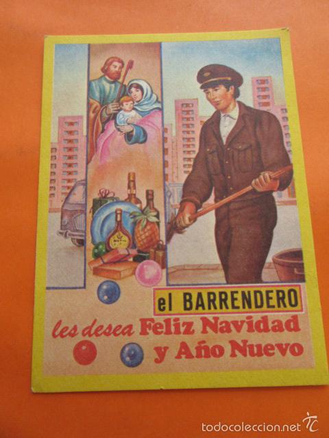 Postales: FELICITACION EL BARRENDERO - CORNELLA - - Foto 1