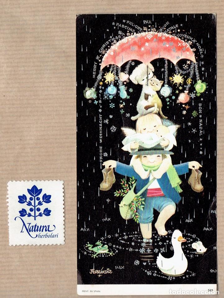 Postais: Joan Ferr&agrave;ndiz - Felicitaci&oacute;n Navidad - escrita por detr&aacute;s - n&ordm; 383