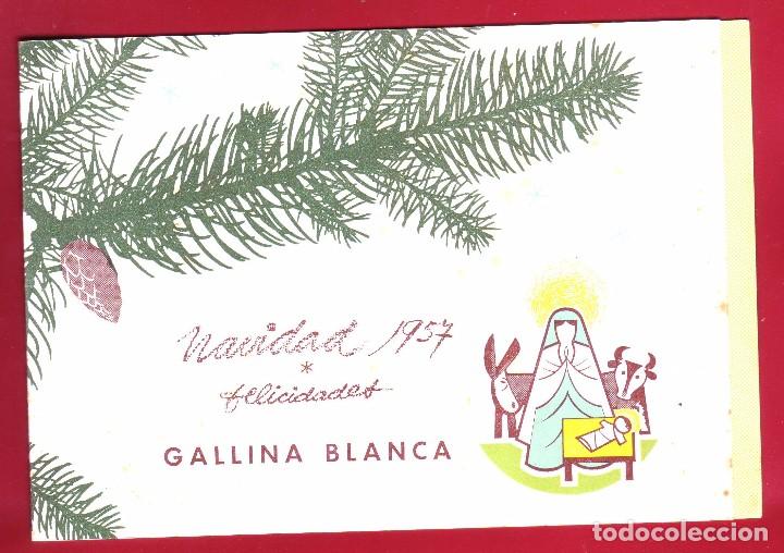 Postcards: POSTAL ORIGINAL DE GALLINA BLANCA NAVIDAD DE 1957 - NUEVA CON DOBLE FOTO