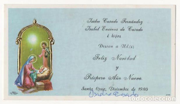 Postales: TARJETA NAVIDAD SIMPLE ESCRITA - Foto 1