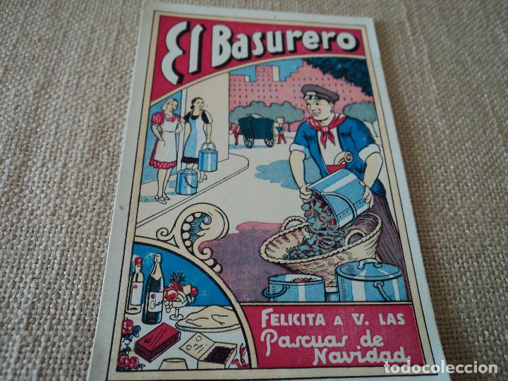 Cartoline: ANTIGUA POSTAL EL BASURERO LES FELICITA LAS PASCUAS