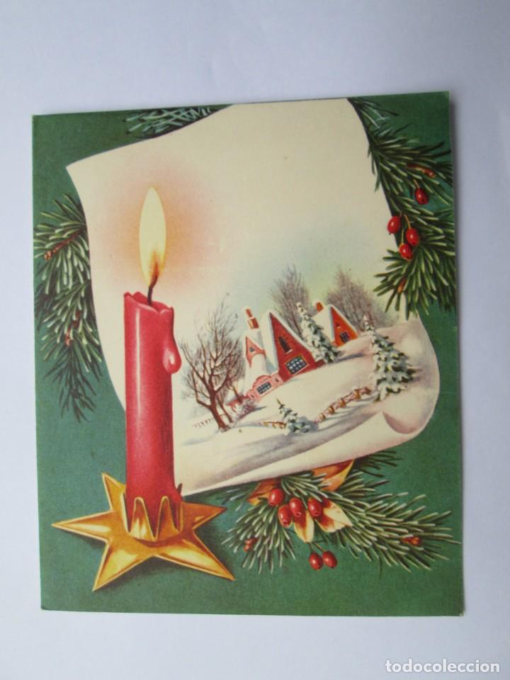 Postais: 1953 NAVIDAD VELA NIEVE. CHRISTMAS CANDLE SNOW.
