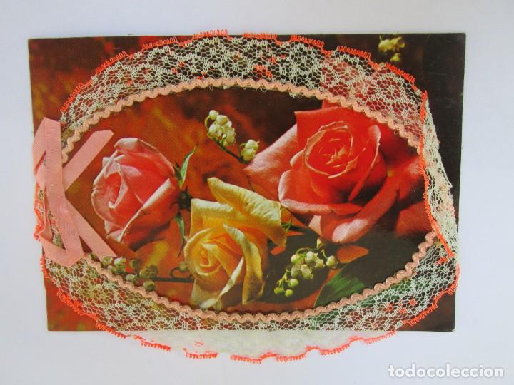 Postais: 3D ROSAS CORAZON NAVIDAD. ROSES COEUR DE NO&Euml;L. ROSES HEART CHRISTMAS.