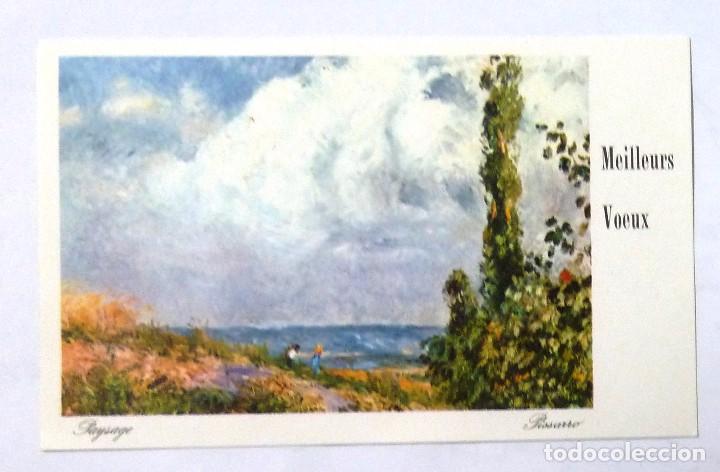 Postais: POSTAL NAVIDAD FRANCESA- PAISAJE. PISSARRO. ESCRITA. A&Ntilde;O 1975. FORMATO 8,5 X 13,5 CM.