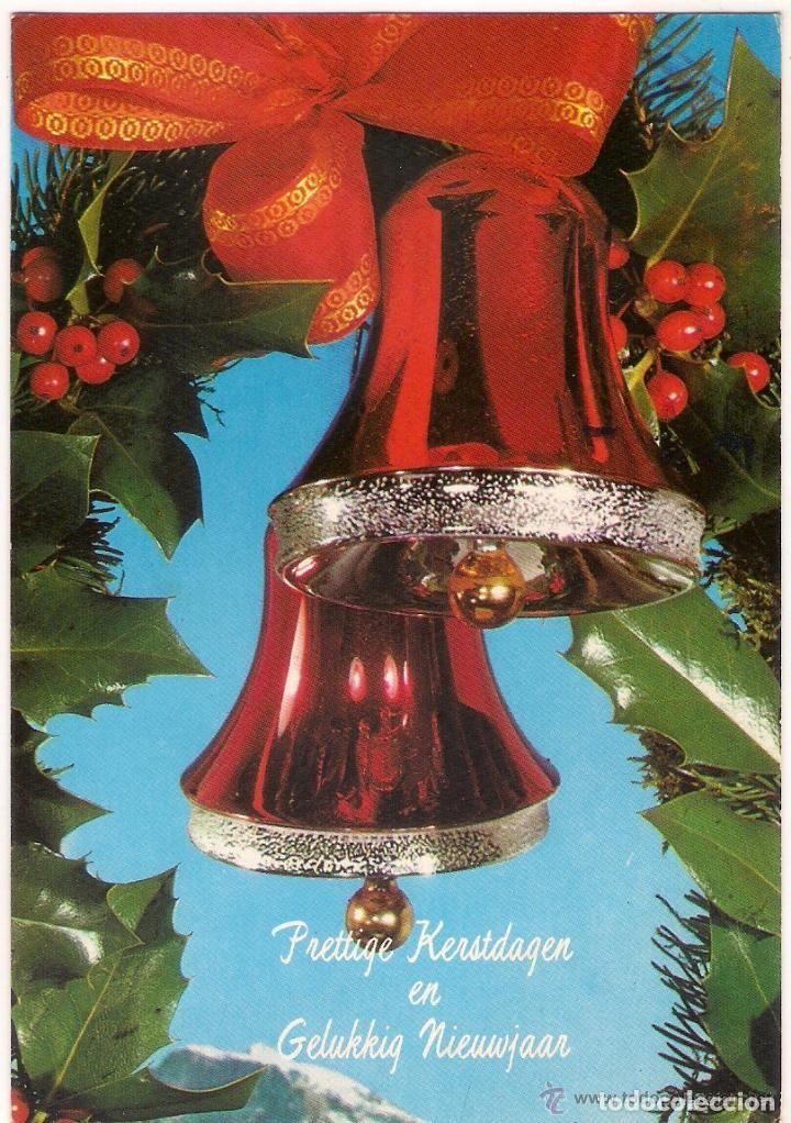 Postais: -53007 POSTAL NAVIDAD, CAMPANILLAS ROJAS Y MUERDAGO, ESCRITA A&Ntilde;O 1978