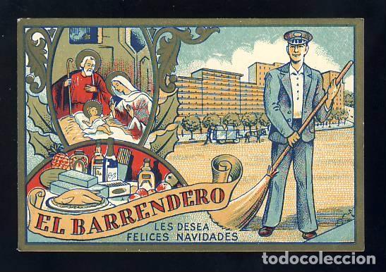 Postales: Felicitacion navide&ntilde;a de oficios: EL BARRENDERO - Foto 1