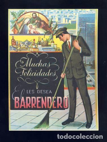 Postales: Felicitacion navide&ntilde;a de oficios: EL BARRENDERO - Foto 1