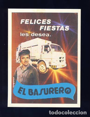 Postais: Felicitacion navide&ntilde;a de Oficios: EL BASURERO