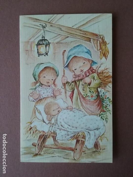 Postcards: POSTAL NAVIDAD. NI&Ntilde;OS. BELEN. BAR&Oacute;. CYZ. 1108/134-C. 1985. DIPTICA. ESCRITA.