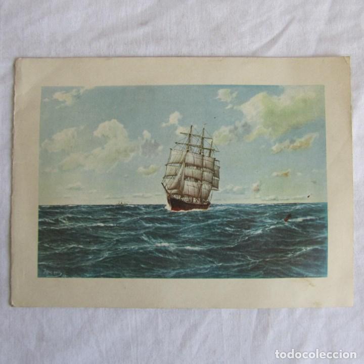 Postales: Felicitaci&oacute;n navide&ntilde;a Barco velero