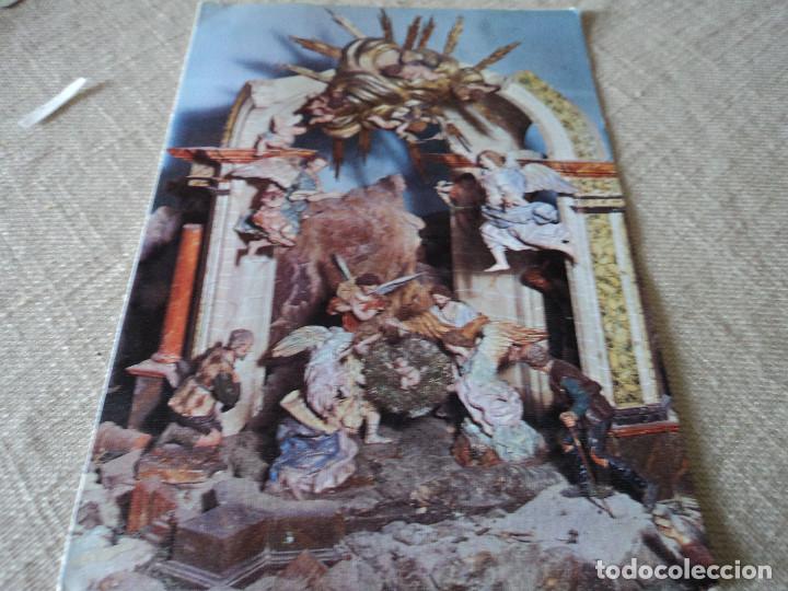 Postcards: portal de belen de salzillo, felicitacion de navidad de antonio solani 1972, 23 x16 cm