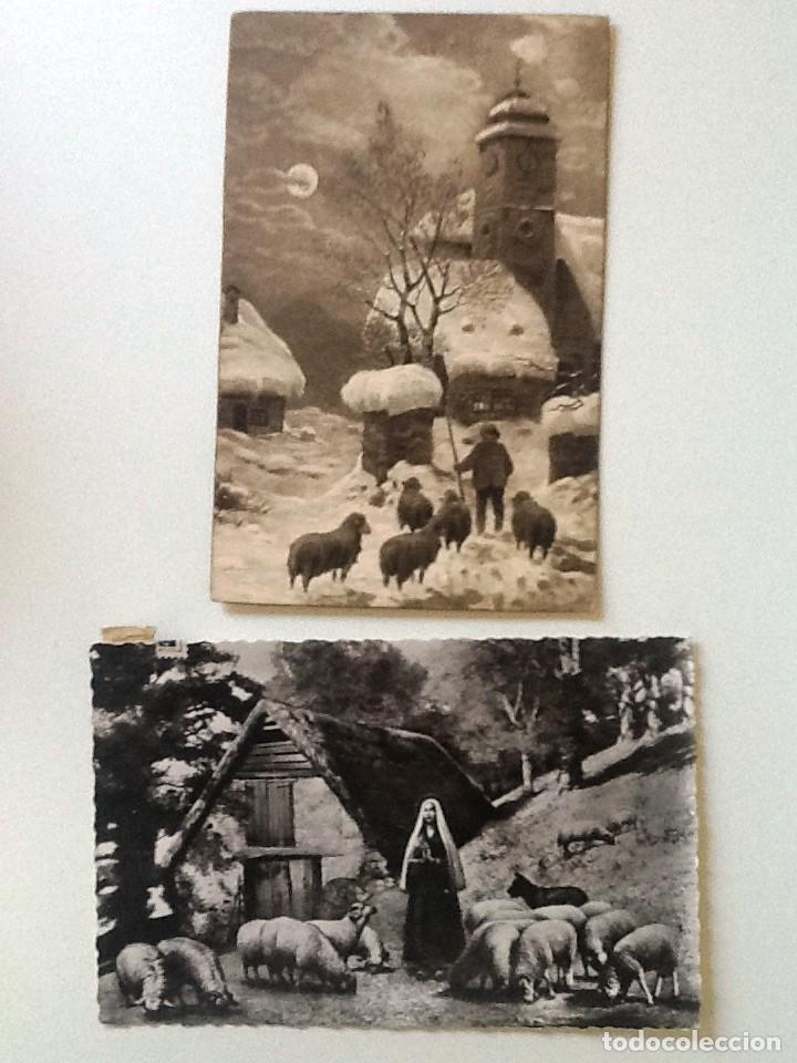 Postales: 2 POSTALES CON MOTIVOS NAVIDE&Ntilde;OS CIRCULADAS - Foto 1