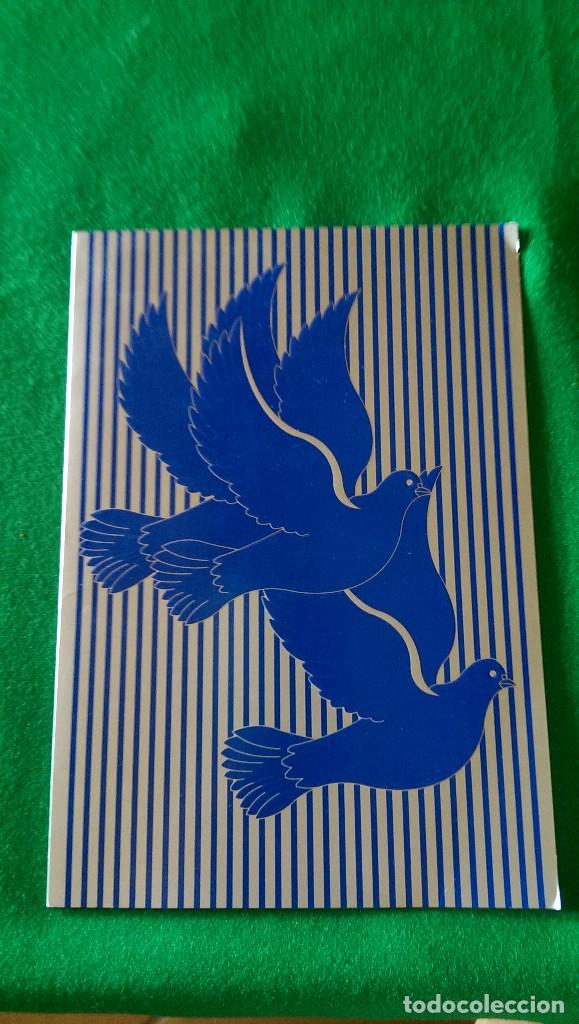 Postales: POSTAL NAVIDE&Ntilde;A UNICEF &laquo;PALOMAS BBVA&raquo; DOBLE. 13,5 X 19,5 CMS. MECANOGRAFIADA
