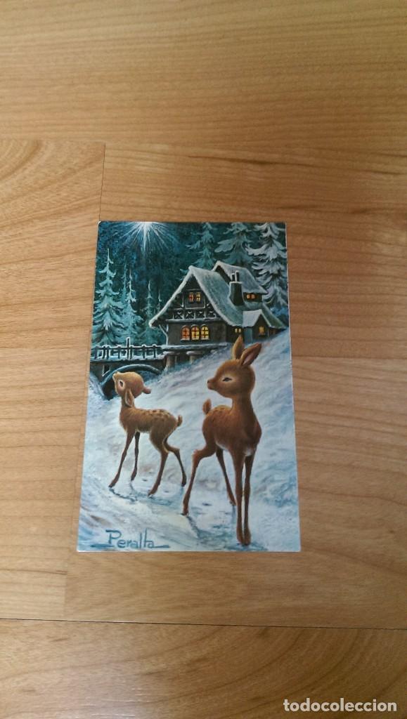 Postkarten: POSTAL NAVIDE&Ntilde;A &laquo;CERVATILLOS EN LA NIEVE&raquo;. A&Ntilde;O 1973