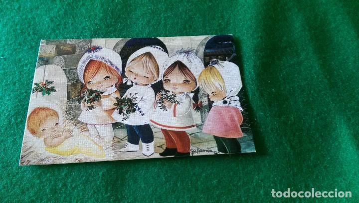 Postales: POSTAL NAVIDE&Ntilde;A &laquo;CUATRO NI&Ntilde;ITAS CON NI&Ntilde;O JES&Uacute;S&raquo;. A&Ntilde;OS 70