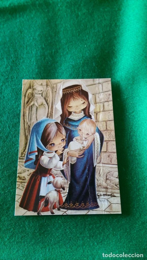Cartes Postales: POSTAL NAVIDE&Ntilde;A &laquo;VIRGEN CON NI&Ntilde;O Y OVEJITA&raquo;. A&Ntilde;OS 70 SERIE 5051-2