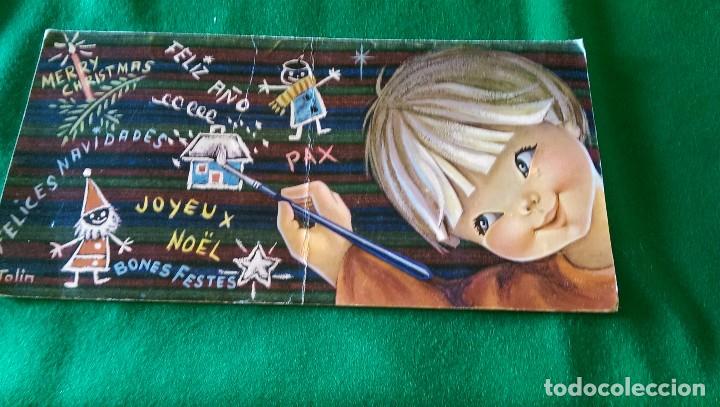Postales: POSTAL NAVIDE&Ntilde;A &laquo;NI&Ntilde;O CON PINCEL&raquo;. TOL&Iacute;N. A&Ntilde;OS 60. GRAN TAMA&Ntilde;O SERIE 3237/2-A