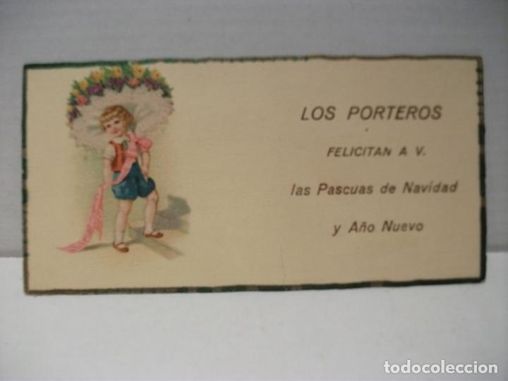 Postkarten: ANTIGUA TARJETA  FELICITACION DE NAVIDAD LOS PORTEROS