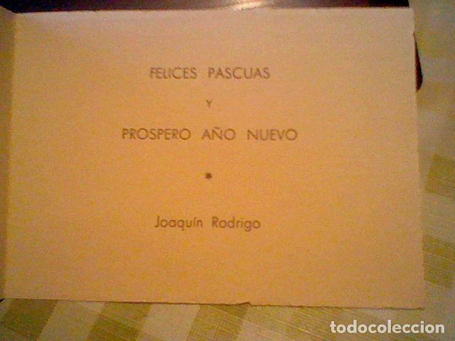 Postales: tarjeta diptico maestro joaquin rodrigo - Foto 2