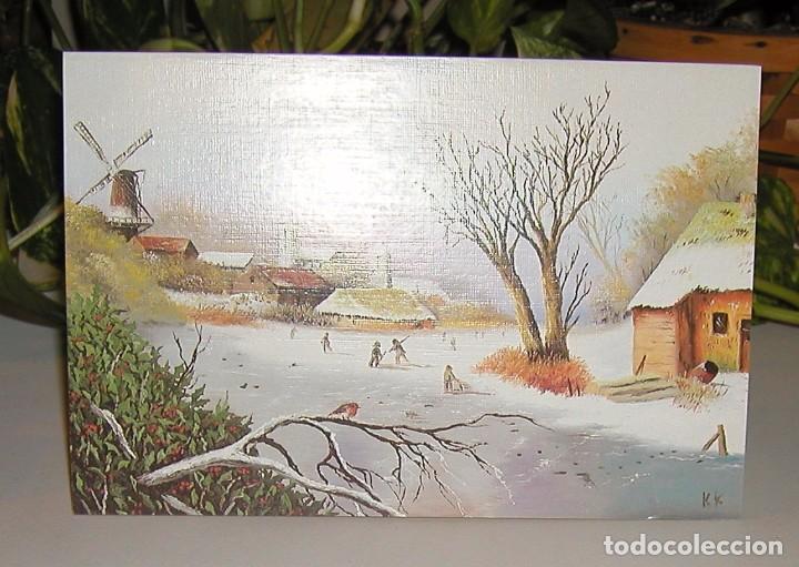 Postais: TARJETA, POSTAL O FELICITACI&Oacute;N NAVIDAD ARTIS MUTI E014 EN EL LAGO HELADO SIN CIRCULAR