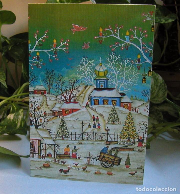 Postais: TARJETA POSTAL O FELICITACI&Oacute;N DE NAVIDAD D&Iacute;PTICO E 402 D&Eacute;CADA-90 SIN USAR ARTIS MUTI