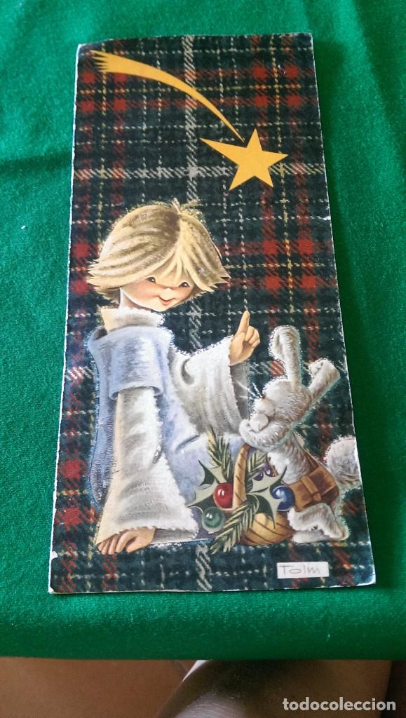 Postales: POSTAL NAVIDE&Ntilde;A &laquo;NI&Ntilde;O CON CONEJITO Y ESTRELLA&raquo;. GRAN FORMATO SERIE 2924/23-C