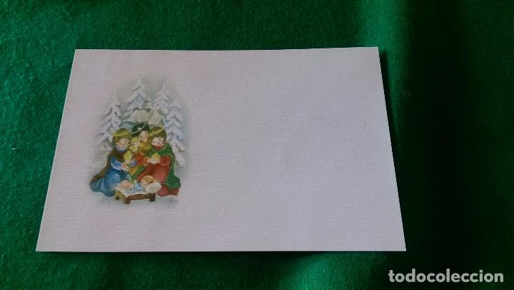 Postcards: POSTAL NAVIDE&Ntilde;A ANTIGUA &laquo;NACIMIENTO SOBRE FONDO BLANCO&raquo; SERIE X167