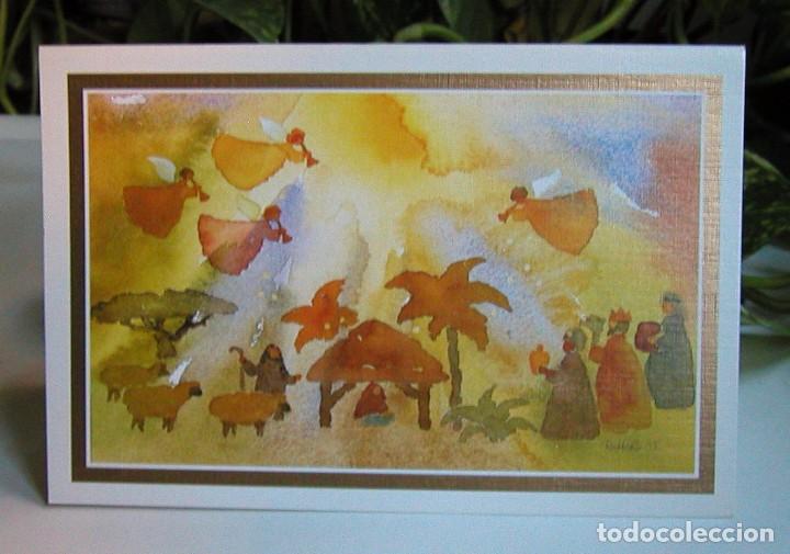 Postales: TARJETA POSTAL O FELICITACI&Oacute;N DE NAVIDAD EN D&Iacute;PTICO ARTIS MUTI E112 SIN USAR ADORACI&Oacute;N AL NI&Ntilde;O JES&Uacute;S