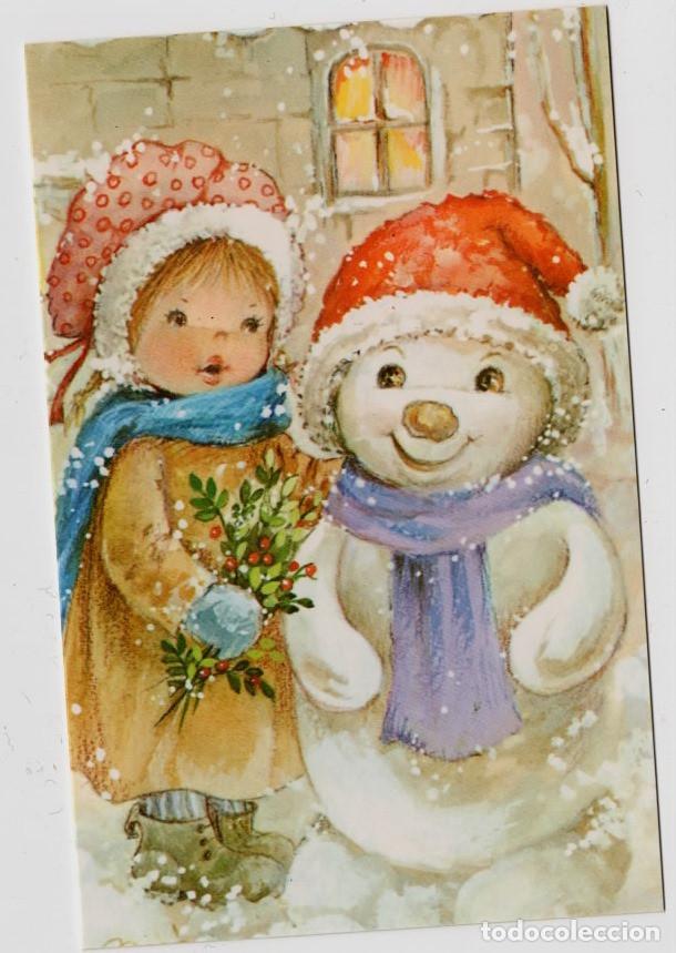 Postkarten: POSTAL NAVIDAD SENCILLA ILUSTRADA POR BAR&Oacute; CYZ REF. 877/118-D NUEVA CON SOBRE 10X7 CM.
