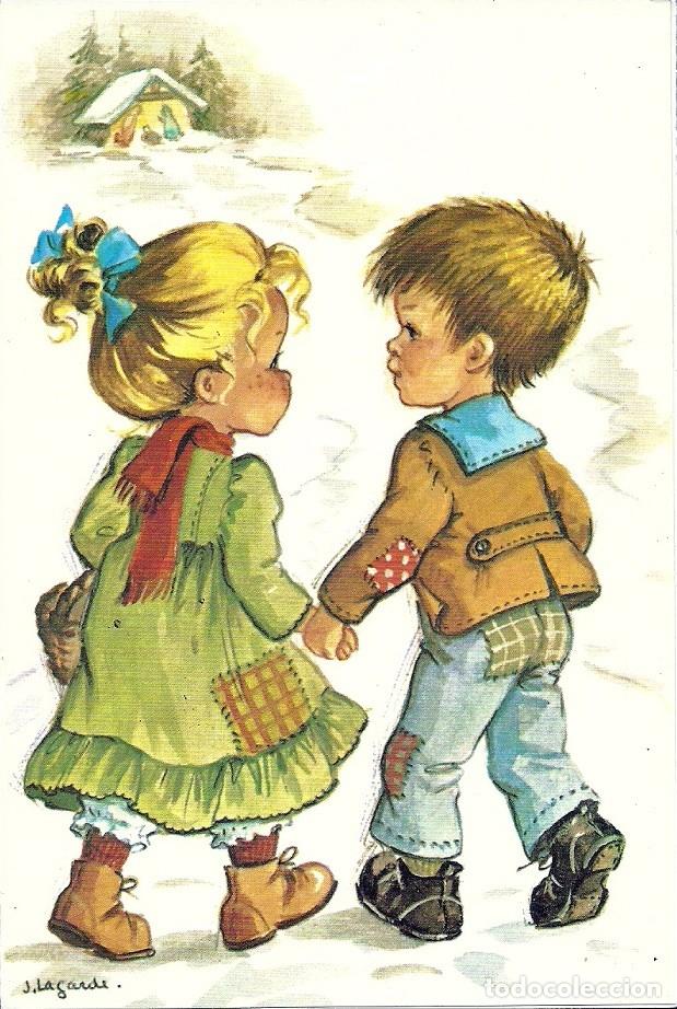 Cartes Postales: 0860H - EDICIONES CHIS 7.380.1 - DIPTICA 16,8X11.3 CM - ILUSTRA LAGARDE