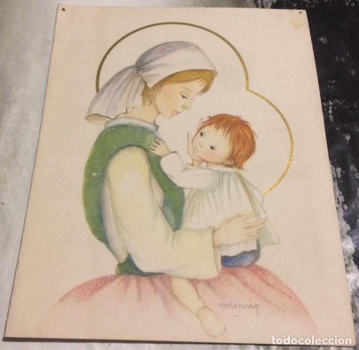 Cartes Postales: Christmas navide&ntilde;o. Virgen y Ni&ntilde;o Jes&uacute;s. Felicitaci&oacute;n escrita en Navidad a&ntilde;o 1961
