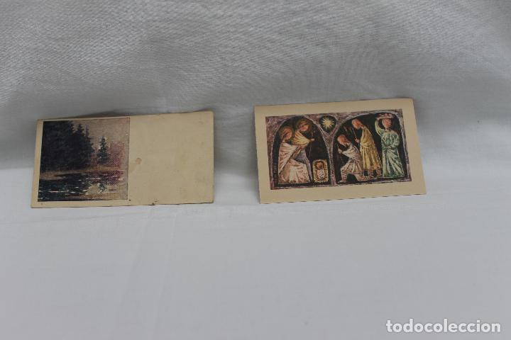 Postales: LOTE DE DOS POSTALES PEQUE&Ntilde;AS DE NAVIDAD, - Foto 1