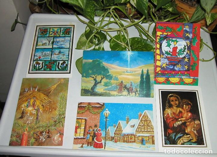 Postais: LOTE DE 6 TARJETAS POSTAL O FELICITACI&Oacute;N NAVIDAD ARTIS MUTI Y UNICEF D&Iacute;PTICO D&Eacute;CADA 80-90 SIN USAR