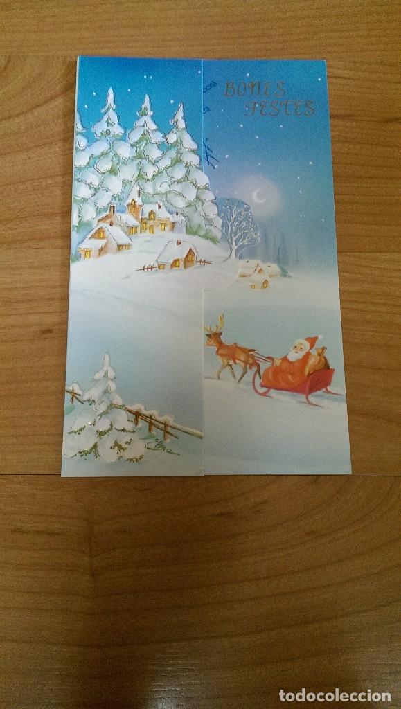 Postcards: BONES FESTES. PASIAJE NEVADO CON TRINEO