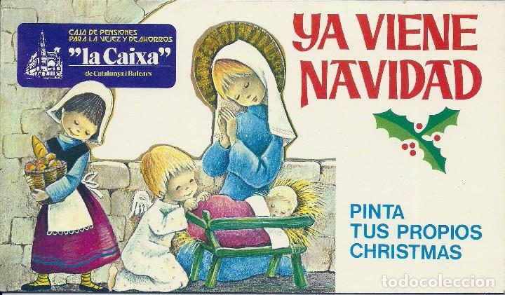Postkarten: 0899H - PINTA TUS PROPIOS CHRISTMAS - POSTAL DESPLEGABLE- EL BEL&Eacute;N - LA CAIXA -21,3X12,3 CM