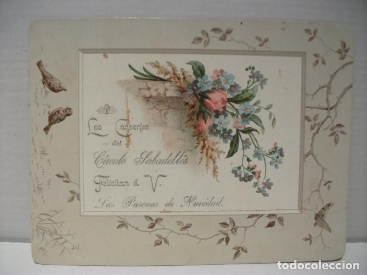 Postkarten: TARJETA DE FELICITACION LOS CONSERJES DEL CIRCULO SABADELL&Eacute;S