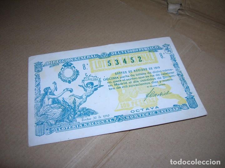 Postales: Postal loter&iacute;a nacional. Sorteo de navidad 22 diciembre de 1919. Primer premio, n&ordm; 53452.