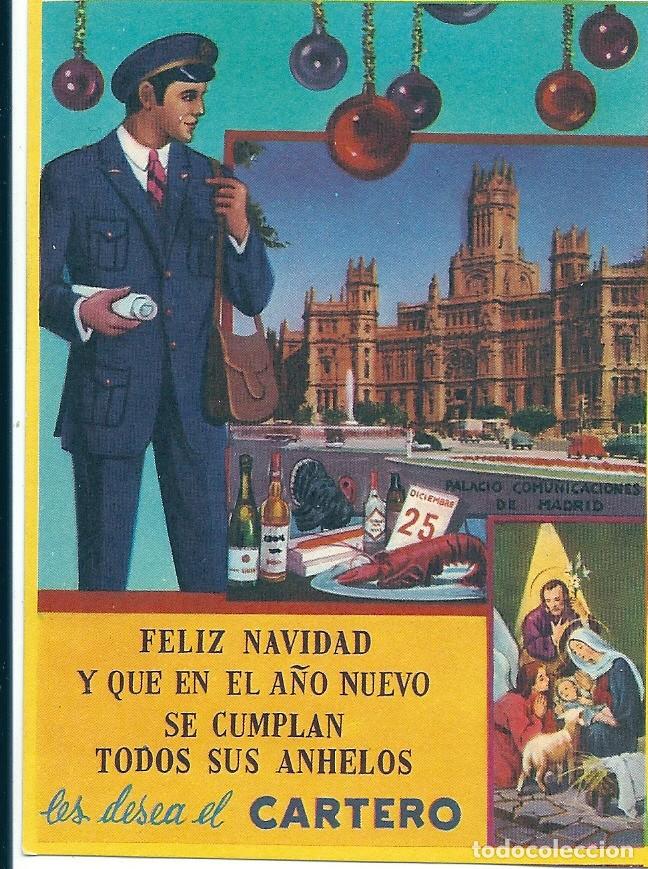 Postales: 2018V - EL CARTERO - FELICITACION NAVIDE&Ntilde;A 11X8 CM - 1972